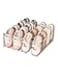 NUOLUTH Clear Acrylic Shoe Rack for Kids 2 Pack Clothing Drawer Organizer Baby Dresser Organizer 4 Sections Stackable Baby Shoe Organizer for Closet Nursery Entryway Toddler Shoe Storage Shelf