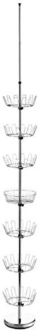 Whitmor 6 Tier FloorToCeiling Shoe Spinner Adjustable with Basket