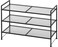 Simple Houseware 3Tier Stackable Mesh Shoe Rack Black