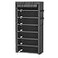 Calmootey 7 Tier Shoe Rack OrganizerPortable Shoe Shelf with Nonwoven Fabric Cover for Closet HallwayBedroomEntrywayGrey