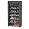Calmootey 7 Tier Shoe Rack OrganizerPortable Shoe Shelf with Nonwoven Fabric Cover for Closet HallwayBedroomEntrywayGrey