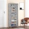 Calmootey 9 Tier Shoe Rack OrganizerPortable Shoe Shelf with Nonwoven Fabric Cover for Closet HallwayBedroomEntryway Ash Grey