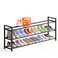 Bumusty 3Tier Long Expandable Shoe Rack for Closet 1844 Adjustable Shoe Rack for Entryway 1518 Pairs Large Shoe Organizer Shelf Storage Sturdy Metal Black