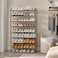 Nunsino Shoe Rack for Closet Metal Shoe Organizer 8 Tier Garage Shoe Rack Max Holds 40 PairsShoe Storage ShelfEntryway Bronze