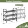 Atrastout 3Tier Shoe Rack for Closet 1632 Expandable ShoeRackAdjustable for Entryway Closet Doorway SturdyMetal Black