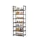 LANTEFUL 7 Tiers Shoe Rack 1820 Pairs Boots Organizer Storage Sturdy Narrow Shoe Shelf for Entryway Closets with Hooks Black