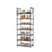 LANTEFUL 7 Tiers Shoe Rack 1820 Pairs Boots Organizer Storage Sturdy Narrow Shoe Shelf for Entryway Closets with Hooks Black