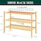 Smiry Bamboo Shoe Rack for Closet 3 Tier Wooden Shoe Organizer Stackable Wood Shoe Storage Shelf for Entryway 14 Vertical Slats Onepiece HeavyDuty Legs 2677x1102x1831 Natural