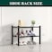 Smiry Small Bamboo Shoe Rack 2 Tier Free Standing Wooden Shoe Organizer Stackable Wood Shoe Storage Shelf for Closet Entryway 12 Vertical Slats Onepiece Standard Legs 173x11x13 Black