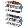 Jchccu 2 Pack Wall Mounted Shoe Rack 3 Tier Hanging Shoe Rack Holds 24 Pairs 1730Adjustable Heavy Duty Shoe Organizer Holder with 4 Storage Hooks Space Saving for Closet Entryway Black Patent Pending