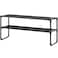 COAPUKT Long Shoe Rack 2Tier Stackable Shoe Organizer for Closet Entryway Hallway Extra Bottom Layer Holds 1215 Pairs Sturdy Durable Waterproof Fabric Shelf SpaceSavingBlack358 Wide