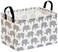 HUAYEE Baby Storage Basket Nursery Box Laundry Hamper Organization Bins for Toys and Clothes with Handles Elephant