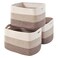 ICERZCZ Storage Baskets for Organizing Shelves Woven Cotton Rope Bins for Baby Nursery Organization Book Toy Towel Organizer 15x11x95 3 Packs Gradient Brown