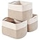 ICERZCZ Storage Baskets for Organizing Woven Cotton Rope Basket for Storage Books Baby Organizing Baskets Toy Storage Basket 15x11x95 3 Packs Off White Brown