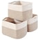ICERZCZ Storage Baskets for Organizing Woven Cotton Rope Basket for Storage Books Baby Organizing Baskets Toy Storage Basket 15x11x95 3 Packs Off White Brown