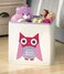 Whitmor Kids Pink Owl Canvas Collapsible Cube 10 x 10 x 10 inches