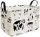 KUNRO Kid Clothes Storage Basket Gift Shelf Basket Toy Storage Bin Nursery Basket Organizer Box for Children With Handles for Room Deco Cow