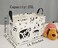 KUNRO Kid Clothes Storage Basket Gift Shelf Basket Toy Storage Bin Nursery Basket Organizer Box for Children With Handles for Room Deco Cow