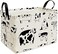 KUNRO Kid Clothes Storage Basket Gift Shelf Basket Toy Storage Bin Nursery Basket Organizer Box for Children With Handles for Room Deco Cow