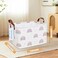 LANGYASHAN Rectangular Storage Bin Collapse Canvas Fabric Cartoon Storage Basket with Handles for Organizing Home Kitchen Boys and Girls Toys Office Closet Shelf BasketsRec Cloud Rainbow