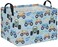 DDBASKET Rectangular Monster Truck Baskets Kids Gift Bins Empty Baby Basket for Boys Toy Storage Basket Organizer Bin Box Room Decor for HomeMonster Truck
