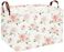 Essme Rectangular Rose BasketPink Storage Box Flower Storage Bins Organizer with Handles for Girls Room Decor Girl BasketShelf BasketRose
