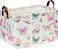 HKEC Rectangle Pink Butterfly Storage Basket with Handles Collapsible Storage Bin Books Box Gift BasketPink Butterfly