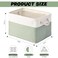 DUHEL Storage Bins 3 Pack Fabric Storage Basket for Collapsible Medium Canvas Storage Baskets for Organizing Shelf Nursery Home Closet WhiteGreen3PCS