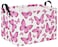 HIYAGON Rectangular Butterfly Pink Kids Storage Basket Baby Girl Basket Toy Storage Bin Organizer Box Rainbow Room Decor