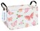 LANGYASHAN Rectangular Storage Bin Collapse Canvas Fabric Cartoon Storage Basket with Handles for Organizing Home Kitchen Boys and Girls Toys Office Closet Shelf Baskets Rec Pink Butterfly