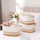 Degeyoyo 2 Pack Storage Basket for Shelves Boho Cotton Rope Storage Bins with Heavy Tassel Shelf Baskets Large Woven Baskets for Organizing Cube Organizer Bins Baby Laundry Basket for Clothes Toys Pet