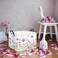 HIYAGON Rectangular Baby Girl Basket Kids Baby Storage Basket Toy Storage Bin Organizer Box Room DecorPurple Flower