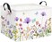 HIYAGON Rectangular Baby Girl Basket Kids Baby Storage Basket Toy Storage Bin Organizer Box Room DecorPurple Flower