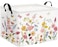 TIBAOLOVER Rectangular Baby Girls Basket Kids Baby Storage Basket Cute Storage Bin Organizer Shelf Book Flower Room DecorButterfly Flower