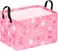 MAIZMZ Easter Storage Basket Eggs Bunny Flower Gifts Cube Kids Waterproof Storage Bins OrganizerFoldable Closet Shelf Baskets with handles for WomenNursery Hamper Toys BoxRoom Decorations