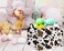 HIYAGON Rectangular Easter Cow Basket Kids Baby Storage Bin Toy Organizer Box for Boys Room Decor