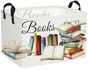 Sanjiaofeng Rectangular Kids Basket Book Storage BinsBoys and Girls Storage Basket with HandlesClothersToysBooksKids Gifts Bins Book