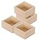 Coobbar Rustic Wood Box 4Piece Square Storage Set Small Wooden Box for Collectibles Succulent Pots Home Decor Desktop Drawer Organizer 4 x 4