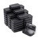 Tamicy Metal Rectangular Hinged Tins Pack of 40 Matte Black Mini Portable Box Containers Small Empty Storage Tins with Lids Home Organizer Kit for Storage Drawing Pin Jewelry Crafts