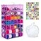 INSCRAFT 7 Layers Stackable Storage Container 70 Adjustable Compartments Purple Stackable Storage Container Perfect for Kids Toys Art Crafts Jewelry Supplies Mini Case Letter Sticker Included