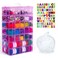 INSCRAFT 7 Layers Stackable Storage Container 70 Adjustable Compartments Purple Stackable Storage Container Perfect for Kids Toys Art Crafts Jewelry Supplies Mini Case Letter Sticker Included