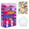 INSCRAFT 7 Layers Stackable Storage Container 70 Adjustable Compartments Purple Stackable Storage Container Perfect for Kids Toys Art Crafts Jewelry Supplies Mini Case Letter Sticker Included