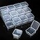 Jetec 36 Pieces Small Clear Plastic Beads Storage Containers Box with Hinged Lid Storage Case of Small Items Crafts Jewelry Hardware 212 x 212 x 079 Inches