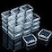 Jetec 36 Pack Clear Small Plastic Container Box Beads Organizer Boxes with Hinged Lid Square Transparent Storage Case for Small Items Jewelry Craft DIY Nail17 x 17 x 079 Inches