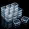 Jetec 36 Pack Clear Small Plastic Container Box Beads Organizer Boxes with Hinged Lid Square Transparent Storage Case for Small Items Jewelry Craft DIY Nail17 x 17 x 079 Inches