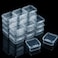 Jetec 36 Pack Clear Small Plastic Container Box Beads Organizer Boxes with Hinged Lid Square Transparent Storage Case for Small Items Jewelry Craft DIY Nail17 x 17 x 079 Inches