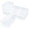 Thintinick 8 Pack Rectangular Clear Plastic Storage Containers Box with Hinged Lid for Beads and Other Small Craft Items 492 x 335 x 138 inch