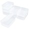 Thintinick 8 Pack Rectangular Clear Plastic Storage Containers Box with Hinged Lid for Beads and Other Small Craft Items 492 x 335 x 138 inch