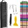 Amremsu 48 Compartments Vinyl Roll Storage Vinyl Roll Holder Organizer VinylStorage Rack Wall MountOver The Door for Craft Room Organizers and Storage LengthenedBlack