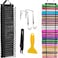 Amremsu 48 Compartments Vinyl Roll Storage Vinyl Roll Holder Organizer VinylStorage Rack Wall MountOver The Door for Craft Room Organizers and Storage LengthenedBlack